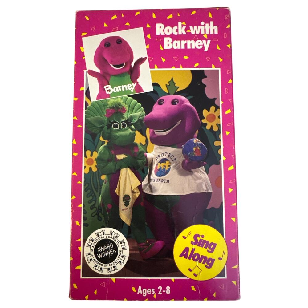 Barney & Frineds Rick with Barney Sing along VHS Home Video 1991 retro Kidcore